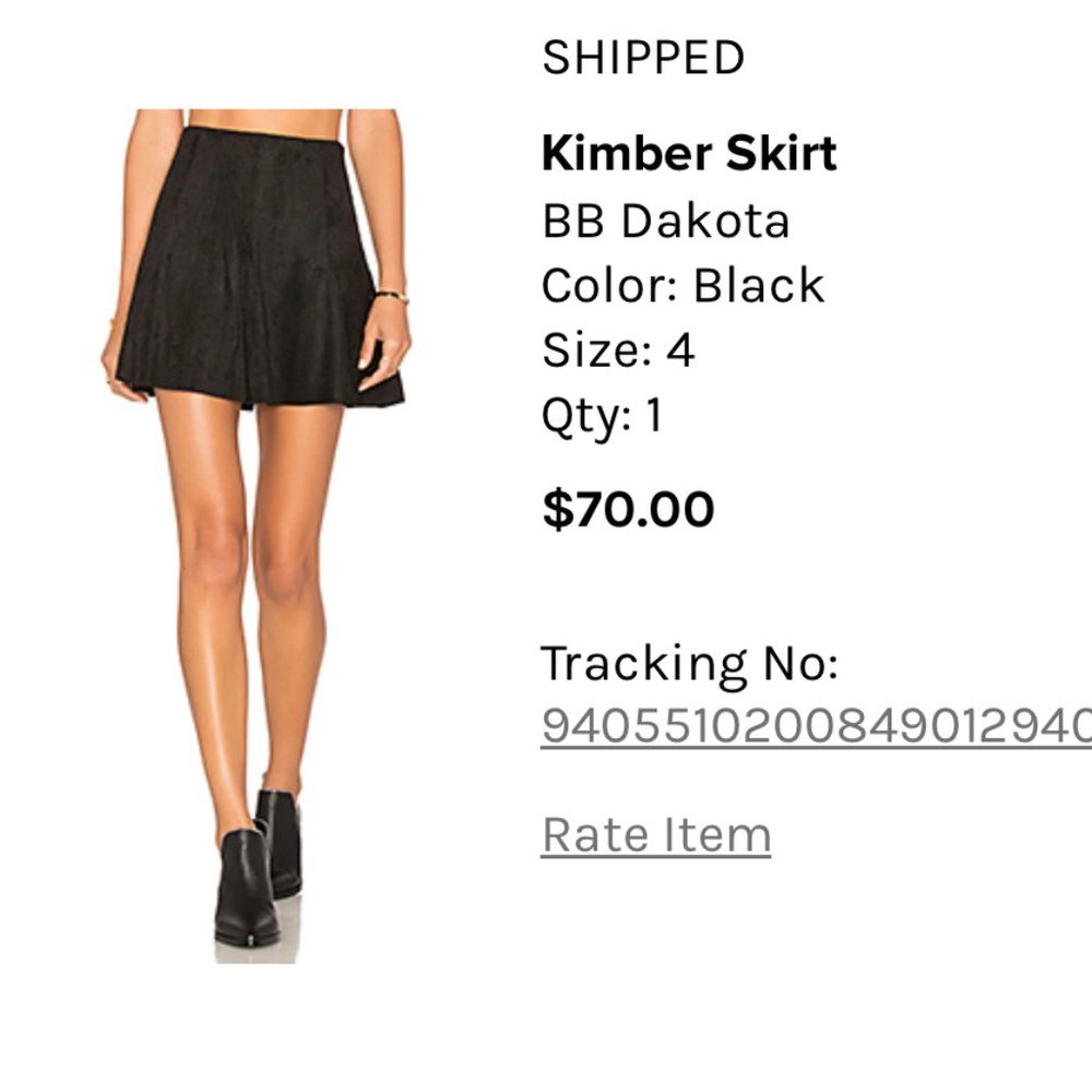 BB Dakota Suede Kimber Skirt